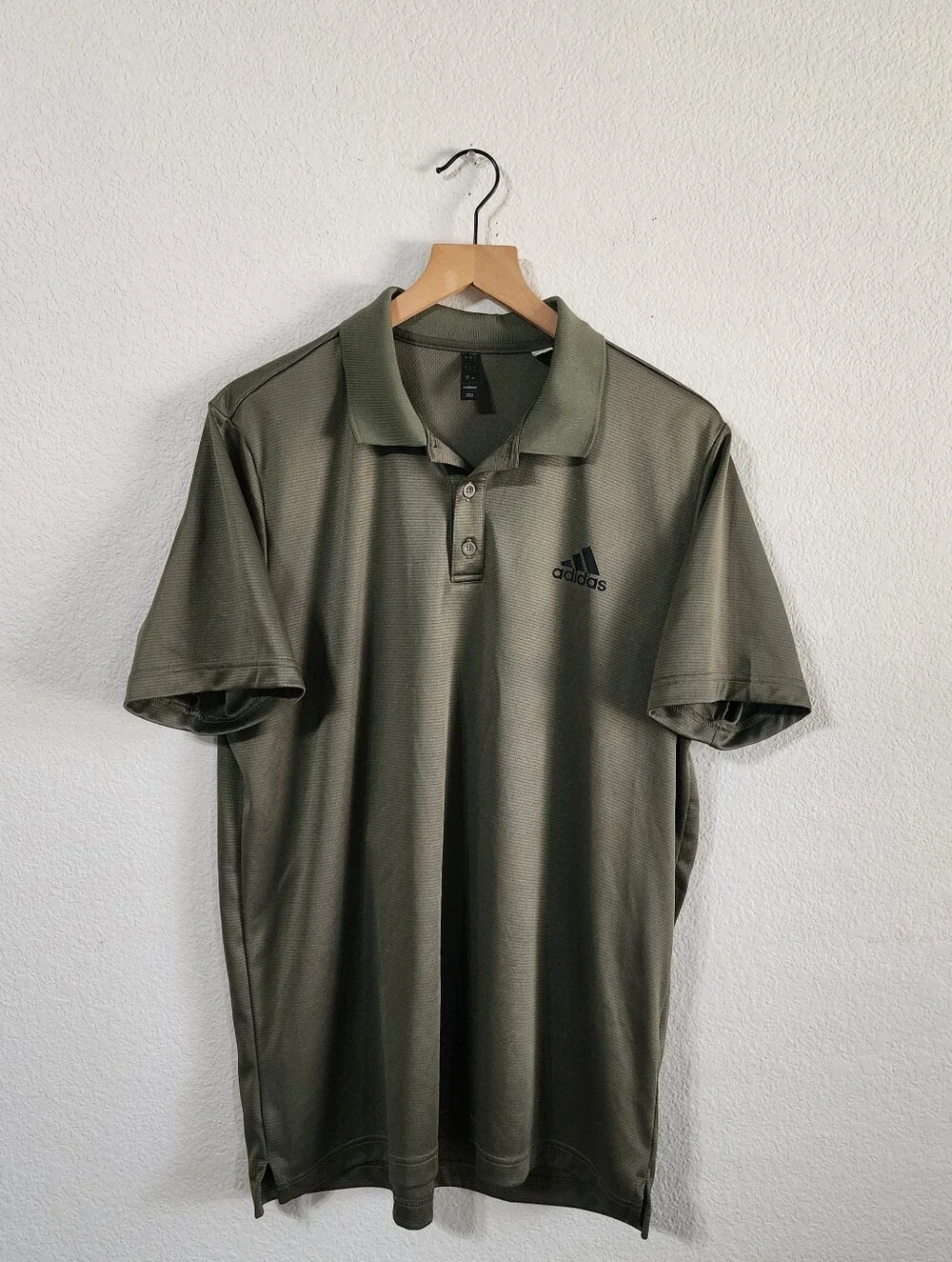 Adidas Men's Large Army Green Polo Top
